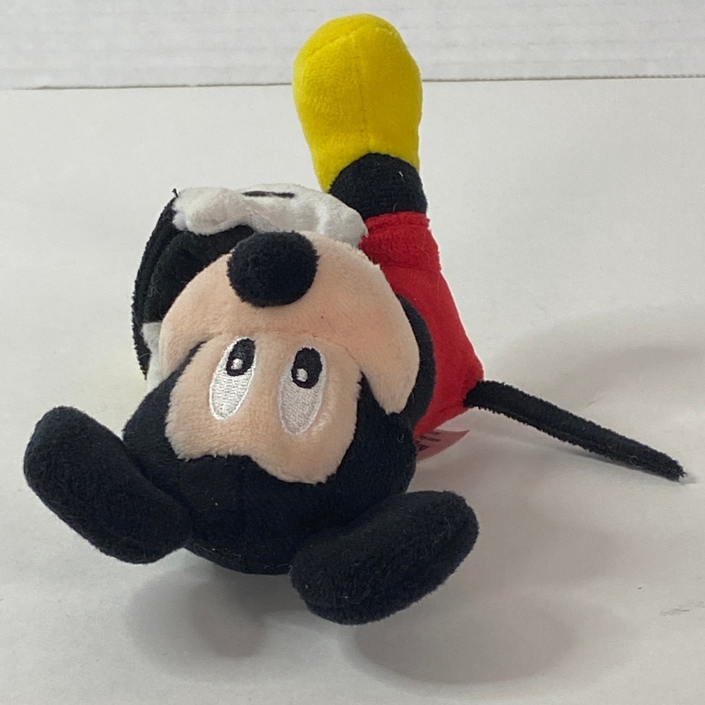 Disney Mickey Mouse Slap Bracelet Hugger Plush Bullsitoy Black Red Yellow Toy - Picture 3 of 6